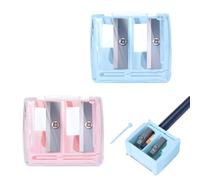 LQIOACU 2 Pezzi Temperino con serbatoio temperamatite per matita occhi, Matite labbra, Temperino matita occhi, Temperino per matite trucco, Temperamatite trucco