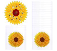 LQIOACU 20 Pezzi Trappola per Mosche Finestra 9.5 * 9.5cm Acchiappa Mosche Adesivo Girasole Carta Moschicida Adesivo per Mosche da Finestra per Catturare Mosche Tarme Zanzare e Insetti