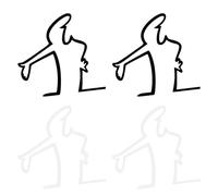 LQIOACU 4 Pezzi Adesivi Decorativi, Per I Graffi Sulla Vernice Dell'auto Adesivo Antigraffio 8 X 8 Cm Per Attaccarlo Accanto A Un Graffio Sulla Vernice, Nero e Bianco