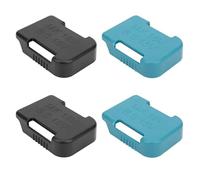 LQIOACU 4 Pezzi Supporti Per Batteria Batteria Stoccaggio Rack Batteria Dock Holder Compatibile Con Makita E Bosch 14.4V18V Incluse Le Viti(Blu*2+Nero*2)