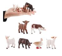 LQIOACU 6 Pezzi Animali Giocattolo Per Bambini Animali Fattoria Per Bambini Per Bambini 3 4 5 + Anni Adatto Per La Decorazione Di Torte Animali Da Fattoria (Tra Cui Pecore, Mucche, Anatre)