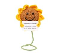LQIOACU Mini Positive Potato, Patata Positiva, Bambola di Patate Peluche Maglieria, Regalo Amica, Regalo Amica Compleanno (Girasoli)