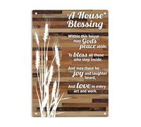 LQNMPPH A House Blessing Sign Metal Tin Signs, God's Peace Bless Joy Love Poster per casa, ufficio, garage, caffetteria, bar, grotta uomo, decorazione da parete, 30,5 x 20,3 cm