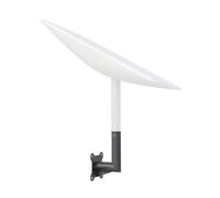 LQQDREX Staffa per antenna satellitare con montaggio a parete corta, regolabile, kit di installazione girevole in acciaio inox, resistente, per installazione su palo, parete o tetto