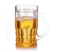 LQQDREX Tazza di birra finta, 400 ml, a doppio strato, realistica, con manici, divertente tazza di birra, novità tazze di plastica, tazze di birra finte per bevande da bar, tazze scherzi o decorazioni
