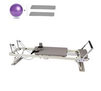 LQQHFSW Reformer Pilates Machine, Pilates Reformer Board Pieghevole Multiuso per Casa per Allenamenti A Casa Ed Esercizi per Il Corpo con Palla Yoga(197X57X72.5CM_Spring)