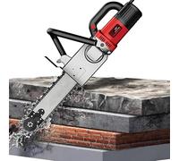 LQQYJSM Tagliamuri Elettrico Portatile, Tagliamuri Elettrico con Catena Diamantata, Sega Elettrica A Catena per Cemento, con 2 Catene/2 Barre di Guida per Granito E Cemento Armato 7800W