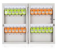 LQRCTRY Armadietto portachiavi, Armadietto portachiavi da parete, in lega di alluminio, di diverse dimensioni, con serratura, con targhette portachiavi(24)