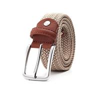 LQRCTRY Cintura elastica intrecciata, Cintura elastica tattica militare da uomo in tela elasticizzata, larghezza 3,4 cm, multicolore, 100-130(Navy and White.,105)