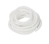 LQRCTRY Plastic Spiral Pipe Protector Sleeve | Multicolor Multiple Sizes (8-40mm): Wire Cable Protection & Organization(White,25mm inside diameter)