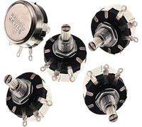 LQRCTRY Potenziometro rotativo, confezione da 5 WX110 3 W con pellicola di carbonio a filo avvolto singolo giro potenziometro rotativo 100-33K Ohm (100 Ohm)