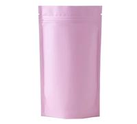 LQRCTRY Sacchetti di plastica con cerniera, 100 pezzi di sacchetti trasparenti in Mylar opaco con chiusura lampo, richiudibili e riutilizzabili(Pink,20x30cm)