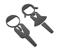 LQRCTRY Segnale di ripristino, Cartello for Bagno for Uomo e Donna, Decorazione for Bagno, attività Commerciali, pubblico, Placcato in Metallo Multicolore, 7,3 Pollici(Black)