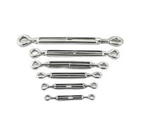 LQRCTRY Tenditori in Acciaio Inossidabile, 1 pz M4 M5 M6 M8 M10 M14 A2 304 Occhiello in Acciaio Inossidabile; Tenditore a Occhiello for Fune Metallica(M10)