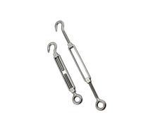 LQRCTRY Tenditori in Acciaio Inossidabile, Tenditore a Gancio e Occhiello in Acciaio Inossidabile 304 M4-M12, Tensione del Cavo Metallico 10/4/2 Pezzi(M4 4pcs)