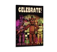 LQSBYNHR Poster artistico da parete con immagine di Five Nights at Freddy's, poster estetico vintage, decorazione per soggiorno, camera da letto, elegante poster, 30 x 45 cm, con cornice
