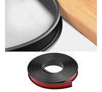 LQSCJS Banda per bordi in impiallacciatura flessibile autobloccante a forma di U, 20 mm, nastro autoadesivo in PTE, bordo impiallacciato in PVC, tavoli (20 mm/3 m, nero)