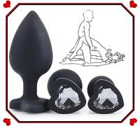 LQSSA α ρ 3 Giocattoli In Silicone Con Base A Forma Di Cuore, Diamanti In Pietra Bianca Sul Fondo, Accessorio Di Gioielleria Per Giochi Sportivi, Ottimo Regalo Per Uomini E Donne!