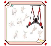 LQSSA ̤ ̤ ̣̤ ̤ ̤ ̤σ̤ ̤ ̤ Altalena Rossa Orientabile Per Impieghi Gravosi, Altalena Yoga Premium Per Interni, Regalo Per Uomini E Donne