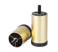 LQSSA Piedini per Mobili in Metallo, Gambe per Divani Sostituibili, Gambe Di Supporto Resistenti, M8 Regolabile in Altezza/Gold/10Cm/3.9In