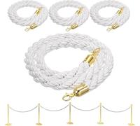 LQSYBHD 4 PCS Corda Barriera,Stanchion Rope con Ganci,Corda Stanchion,Corda per Corrimano,Corda di Velluto,per Pali,Controllo Folla(Size:9ft)