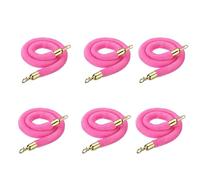 LQSYBHD 6 Pezzi Corda di Velluto,Corda in Velluto Rosa con Ganci,Stanchion Rope,Corda Barriera con Ganci A Scatto,Corda Stanchion,per Moquette per Eventi(Size:3ft)