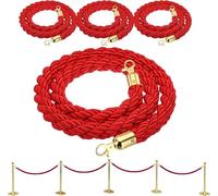 LQSYBHD Corda Stanchion con Ganci,Corda Barriera,Stanchion Rope,Corda per Corrimano,Corda di Controllo della Folla,per Decorazioni per Feste,Cinema(Size:10ft)