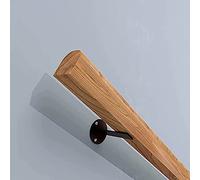 LQSYBHD Corrimano in Legno per Scale, Ringhiera di Sicurezza Antiscivolo per Scale Montata A Parete con Staffe, Corrimano per Interni/Esterni per Anziani E Bambini(Size:100cm/3.3ft)