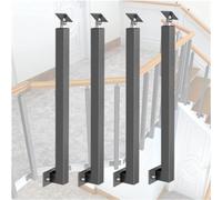 LQSYBHD Palo per Balaustra a Montaggio Laterale per Interni - Palo per Balaustre, Staffe Piatte Regolabili A 270°per Montante, Colonna per Ringhiera per Scale Di Ville Familiari,4 pa(Size:85cm/33.4in)