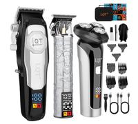 LQT Kit tagliacapelli da uomo, con tagliacapelli di precisione, rasoio e custodia da viaggio, per tutti i tipi di capelli, uso domestico e professionale