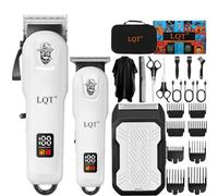 LQT Rasoio professionale per uomini, rasoio elettrico e rasoio elettrico ricaricabile 3 in 1, set Barber Clipper - Il regalo perfetto per papà
