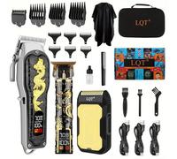 LQT Set di 3 tagliacapelli professionali da uomo, senza fili, con display a LED, tagliacapelli, rasoio, tagliabarba, regalo per uomo