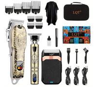 LQT Set di tagliacapelli da uomo, tagliacapelli con display a LED, tagliacapelli professionale senza fili, tagliacapelli da uomo, regalo per le vacanze per lui per la festa del papà