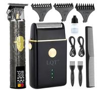 LQT Tagliacapelli da uomo, kit professionale per capelli e barba, set di tagliacapelli ricaricabile da barbiere, regalo completo per la toelettatura per papà, uomini per Natale