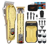 LQT Tagliacapelli professionale da uomo, kit per la toelettatura del barbiere con rasoio elettrico, display LED, ricarica rapida di tipo C