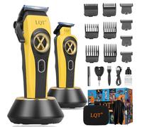 LQT Tagliacapelli professionale da uomo ricaricabile, 9000 giri/min, senza fili, con tagliacapelli, custodia e potente motore per tagliare i capelli a casa e in salone, regalo ideale per la festa del