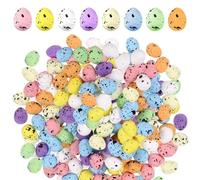 LQTSLFM 100 Pezzi 1.8cm Mini Uova di Pasqua, Uova di Pasqua Decorazioni Multicolore Maculate, Set di Uova Finte, Ovetti Pasquali Decorativi per Cesti, Tavola, Casa, Feste di Pasqua (A)