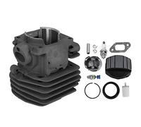 Lquminesque Kit valvola di decompressione per Filtro Aria a Cilindro da 47 mm, Ricambio per Motosega 357, 357XP e 359, Gruppo Cilindro Completo con Guarnizione, Filtro Carburante e