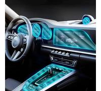 LQUNGE Pellicola protettiva antigraffio per console centrale interna dell'auto, pellicola protettiva in TPU trasparente, per Porsche 911 2019-2022 992