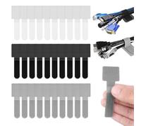 LQUYTA30 Pezzi Fascette Velcro Organizzatore di Cavi per Scrivania Autoadesivo Cavi Nascosti Risparmio di Spazio Ideale per il Fondo della Scrivania (Nero)