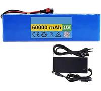 LQVAIPT Batteria for Bici elettrica 48V al Litio 60Ah 13S3P for batterie Ricaricabili for Scooter Elettrico EBike da 54,6V con BMS + Caricabatterie da 54,6V 2A(T+dc)