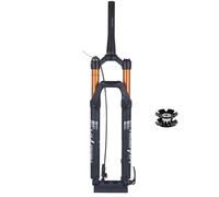 LQVAIPT Forcella Ammortizzata ad Aria da 26, 27,5 e 29 Pollici, Escursione da 100 mm, for Mountain Bike, Perno Passante da 15x100 mm, con Freno a Disco, Tubo Conico, Anteriore for Bicicletta(26inch)
