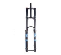 LQVAIPT Forcella Ammortizzata da Discesa 26 27,5 29 Pollici Escursione 160 mm Regolazione del Ritorno ad Aria Doppia Spalla Perno Passante Anteriore for Biciclette 15x110 mm(Blue,27.5'')