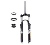 LQVAIPT Forcella ammortizzata per bici da 26/27,5/29", freno a disco da 1 ~ 1/8", tubo dritto senza filettatura, forcella ad aria per bicicletta, 85 mm, corsa 9 mm, QR Mountain Bike anteriore