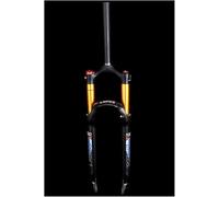 LQVAIPT Forcella for Bici 26 27,5 29'' Forcella Ammortizzata for Mountain Bike Escursione 100mm Forcella ad Aria Forcella Anteriore Dritta 1~1/8 (Telecomando Nero, 26')''(Black Manual,26'')