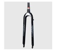 LQVAIPT Forcella Rigida in Fibra di Carbonio 26 27,5 29" Tubo Conico 1~1/8" Forcella for Bicicletta Freno a Disco QR 9x100mm Senza Filettatura Ultraleggera Mountain Bike Anteriore(Black,26")