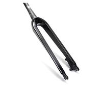 LQVAIPT Forcella Rigida in Fibra di Carbonio 26 27,5 29" Tubo Conico 1~1/8" Freno a Disco Senza Filettatura Forcella Anteriore Ultraleggera for Mountain Bike QR 9x100mm Bicicletta(Blackglossy,26")