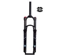 LQVAIPT Mountain Bike Forcella ad Aria 26 27,5 29 Pollici Forcella Ammortizzata Escursione 120 mm 1~1/8 Freno a Disco Dritto Biciclette Anteriore QR 9 mm Blocco Manuale(Black,26'')