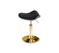 LQVAIPT Sedia da salone bassa for parrucchiere for casa Sedia girevole da cucina con base rotonda Sedia da tatuaggio ad altezza regolabile for salone da ufficio(Black)