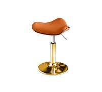 LQVAIPT Sedia da salone bassa for parrucchiere for casa Sedia girevole da cucina con base rotonda Sedia da tatuaggio ad altezza regolabile for salone da ufficio(Orange)